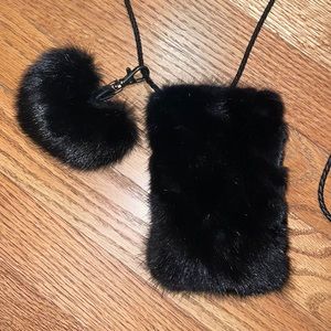 Mink purse and keychain / phone case holder